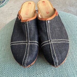 Mui Mui denim clogs 36 Italy Prada